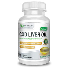 Lifestyle scene with DR. MARTIN'S Cod Liver Oil in daily routine.