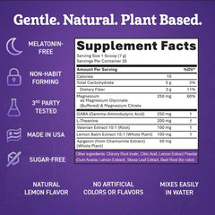Dr Matthew ingredients GABA and Lemon Balm highlight stress relief.