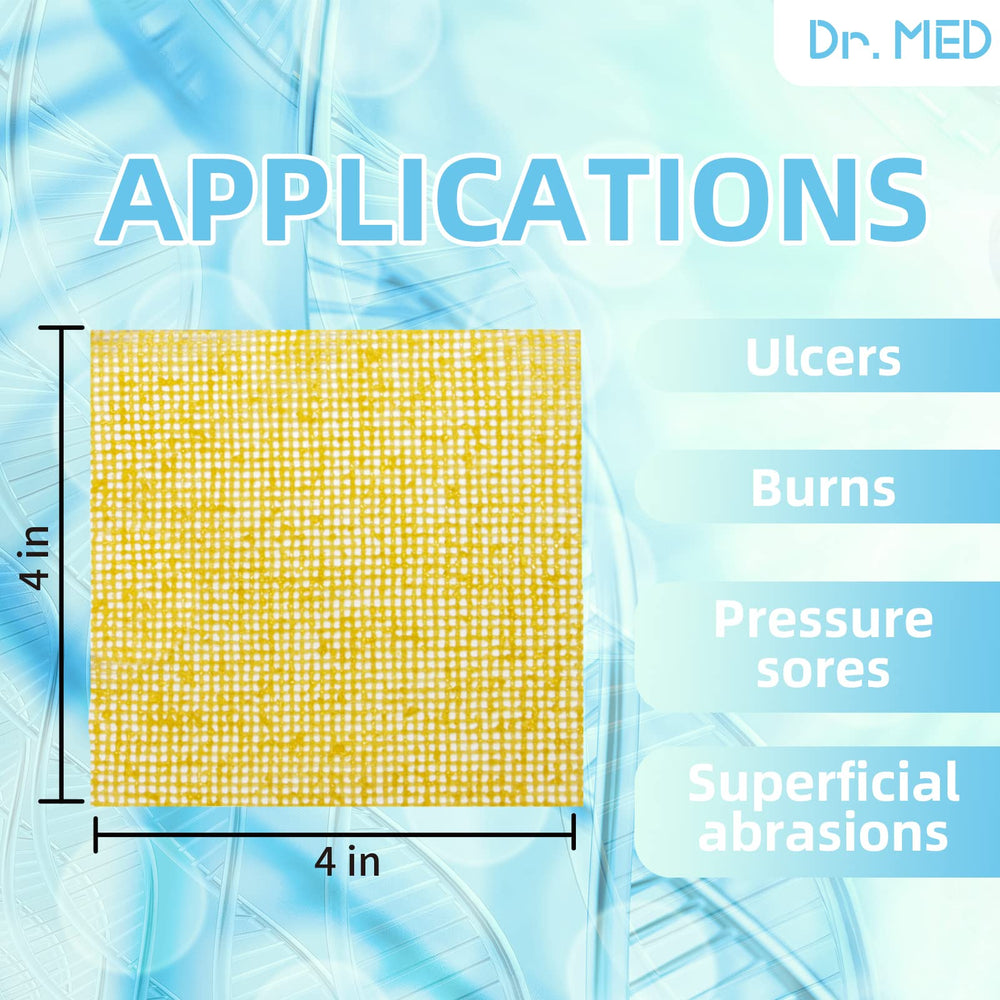 Dr. Med Honey Gauze Dressing 4x4 inch is non-stick and easy to remove.