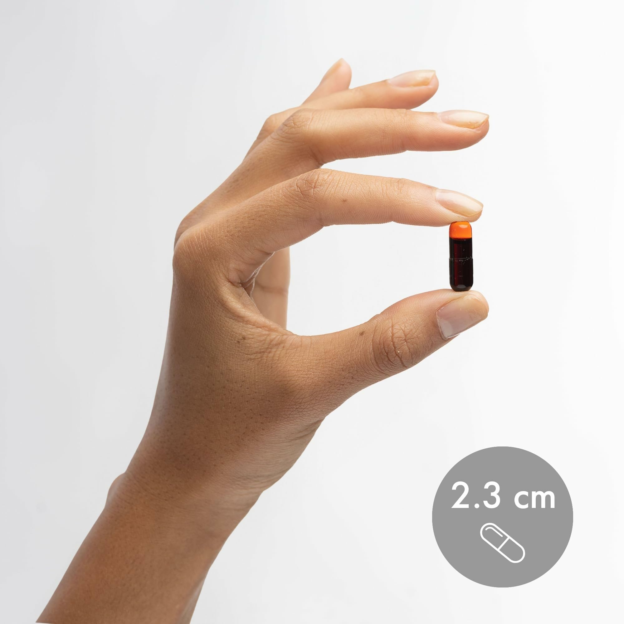 Bottle displayed with clear dosing and portable design for on-the-go use.