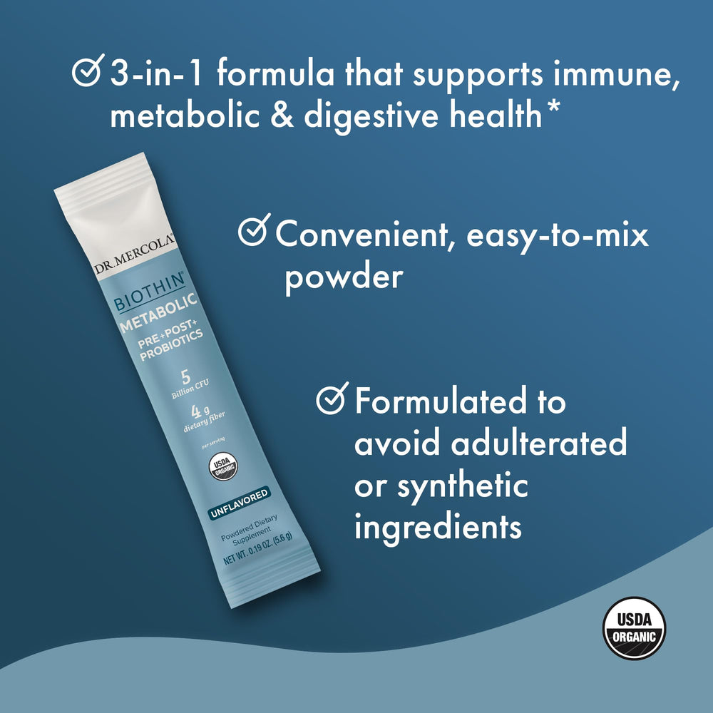 Organic Sunfiber fiber in Biothin Metabolic supports digestion
