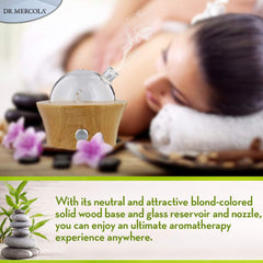 Diffuser placed in a living room setting by Dr. Mercola.