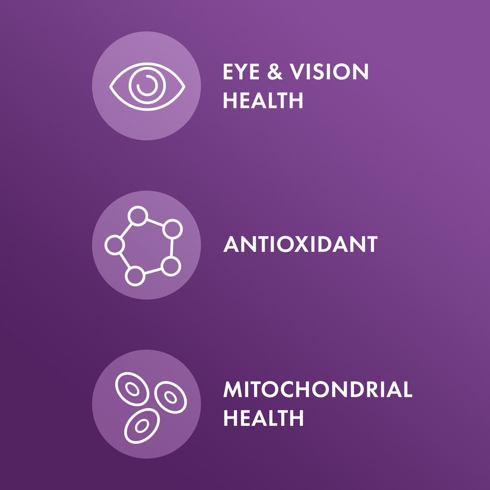 Dr. Mercola Eye Support capsules closeup with antioxidant blend