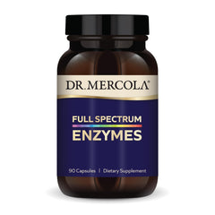 Dr. Mercola Full Spectrum Enzymes bottle ready for daily digestive support.