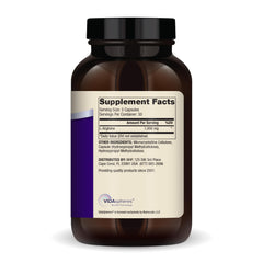 Close-up of Dr. Mercola L-Arginine Advanced capsules showing design.