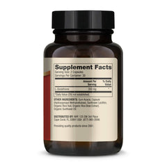 Close-up of cap on Dr. Mercola Liposomal Glutathione showing allergen-free formula