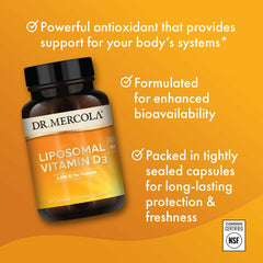 Detail of the label showing sunflower lecithin liposomal delivery.