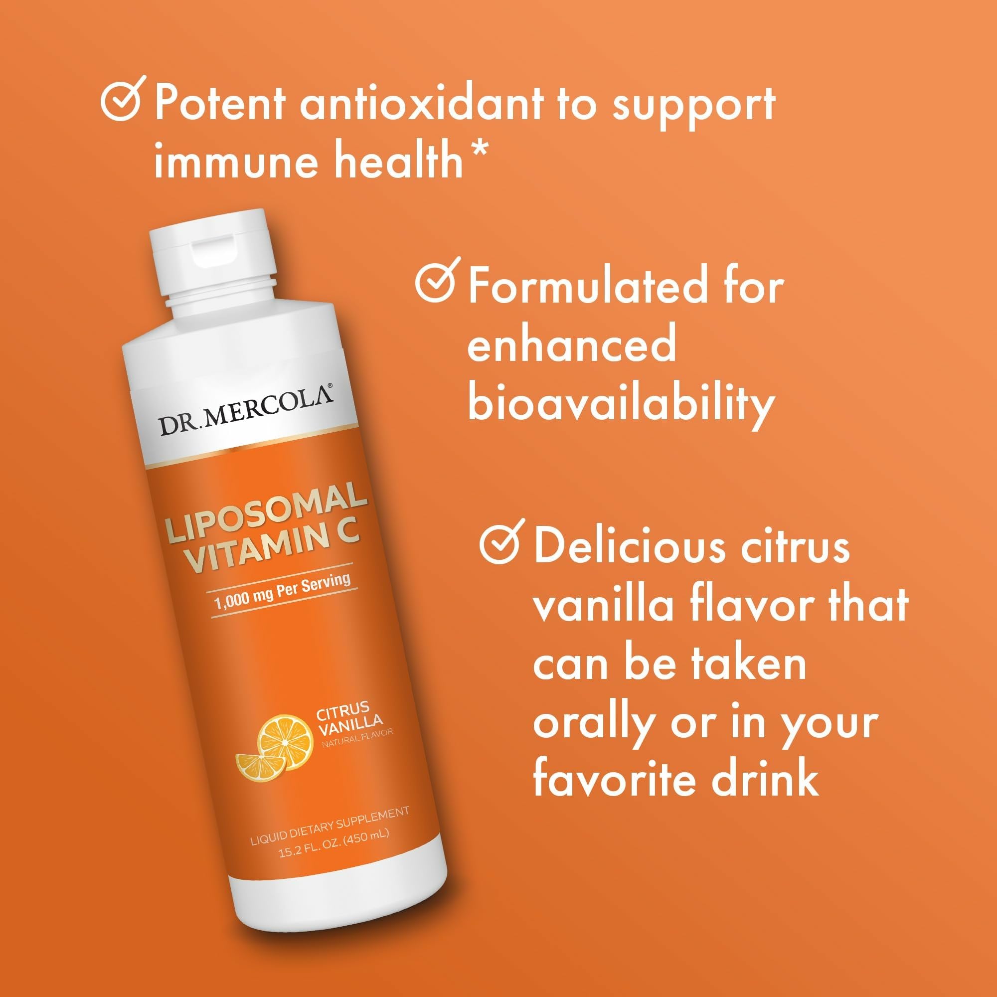 Dr. Mercola Liposomal Vitamin C 3-pack packaging emphasizing allergen-free profile.