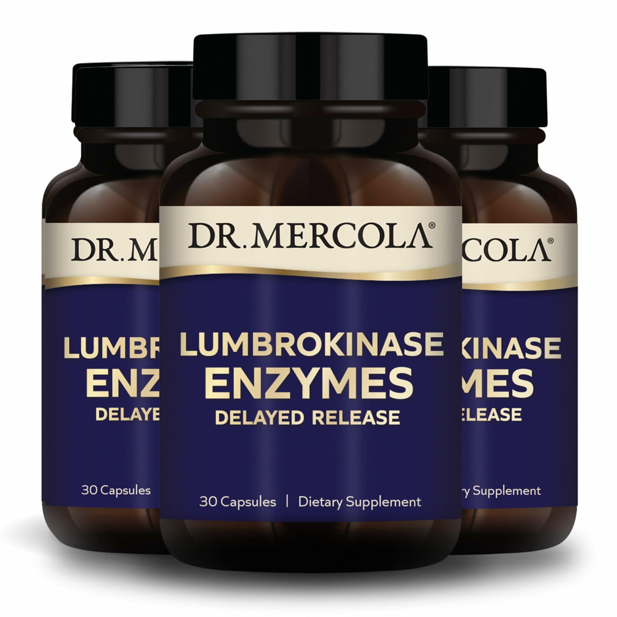 Dr. Mercola Lumbrokinase delayed-release bottle for daily use