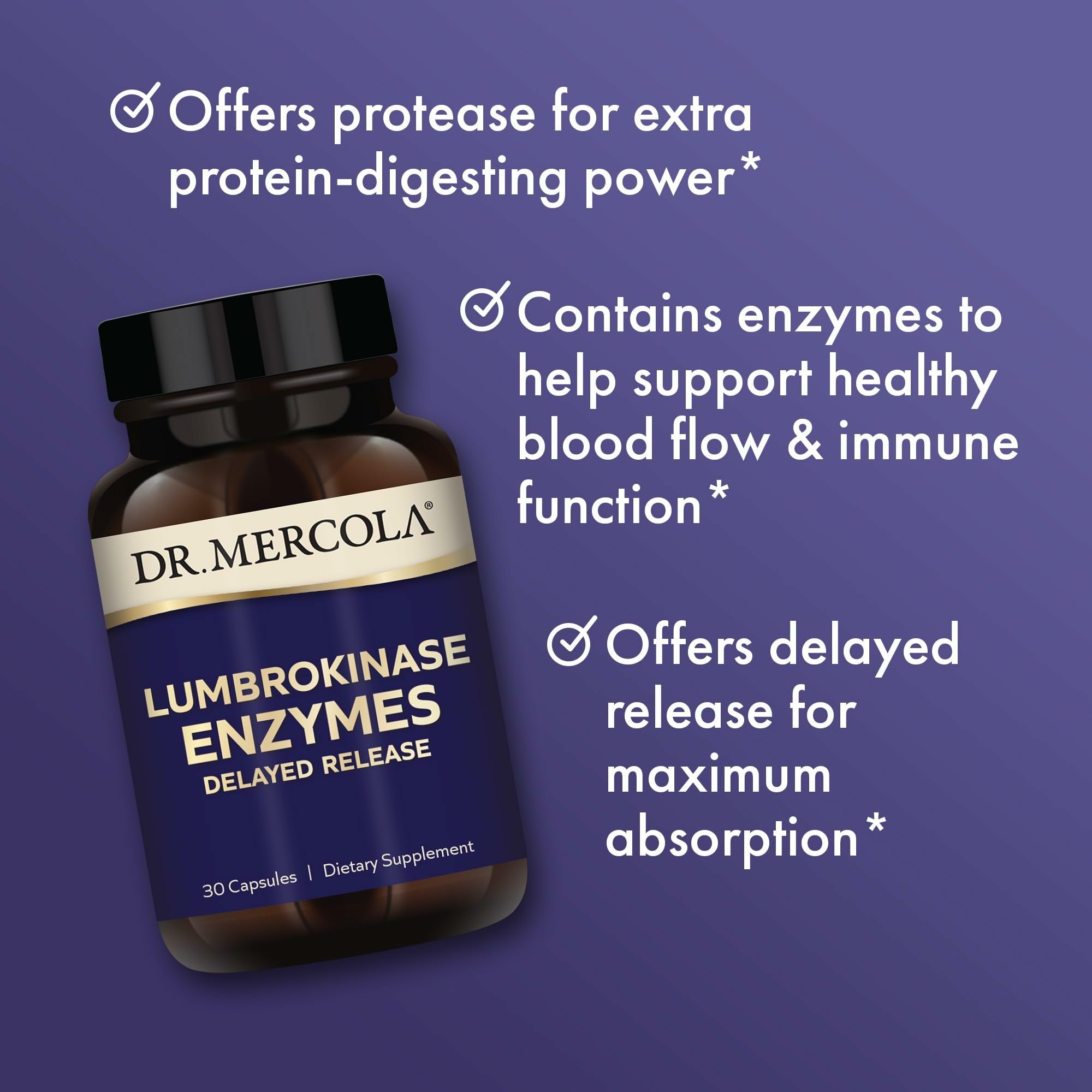 Three-pack display of Dr. Mercola Lumbrokinase for added value