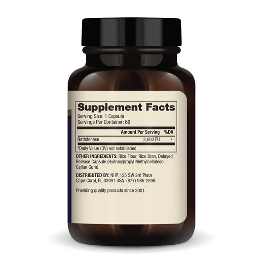 Dr. Mercola nattokinase tablets closeup emphasizes standardized activity and non-GMO quality.