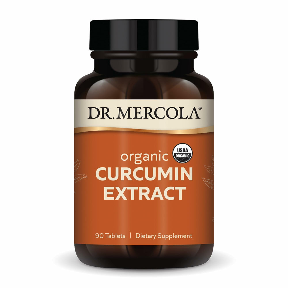 Dr. Mercola Organic Curcumin Extract bottle for daily joint support and overall wellness.