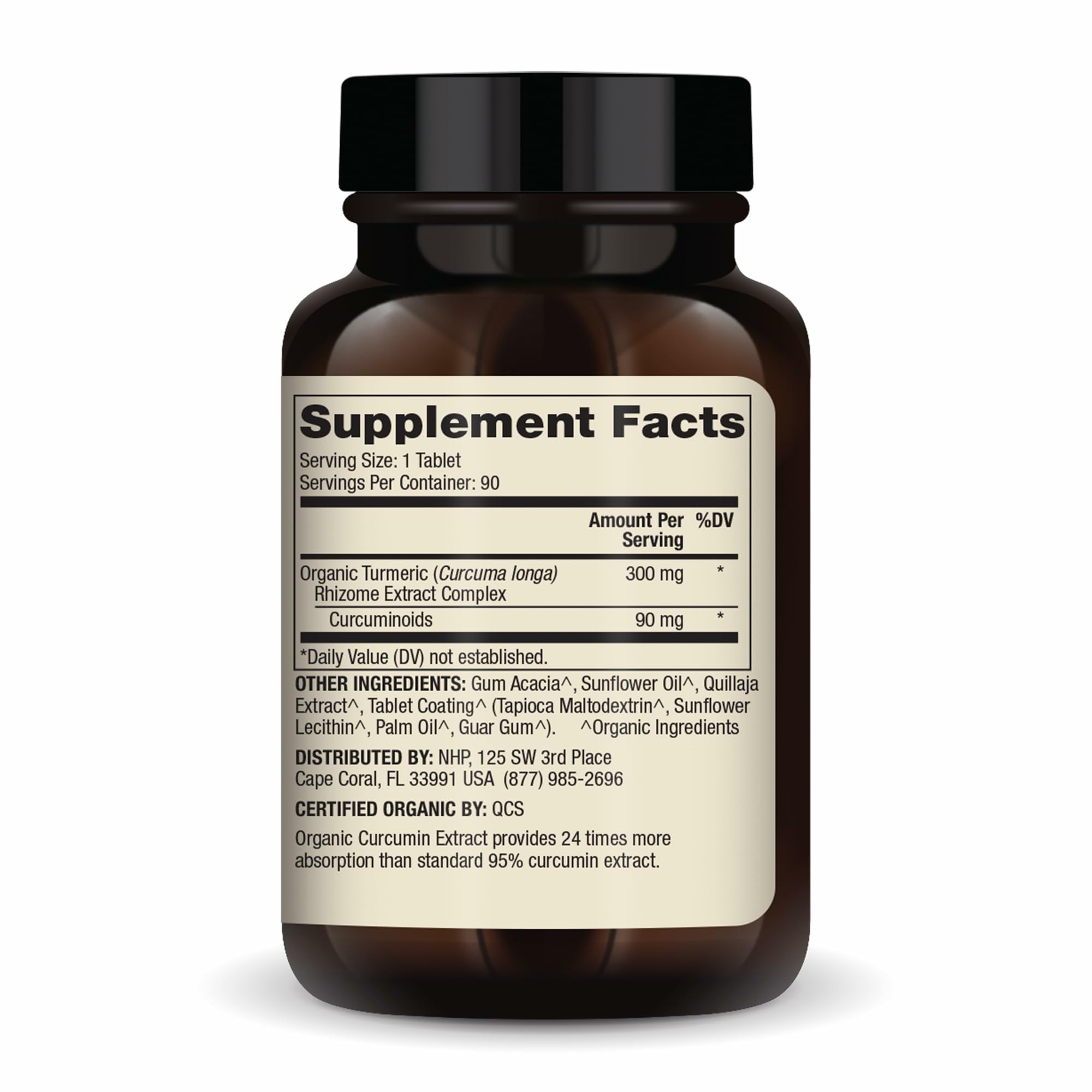 Close-up of Dr. Mercola curcumin tablets showing easy daily dosing.