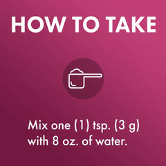 Powder being whisked into a glass for a quick, clean nutrition option.