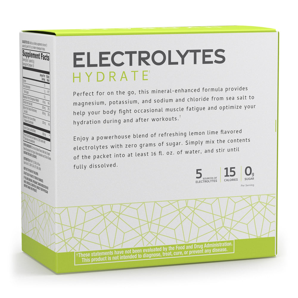 Dr. Mercola Pure Power Electrolytes Lemon Lime being poured into water for workouts