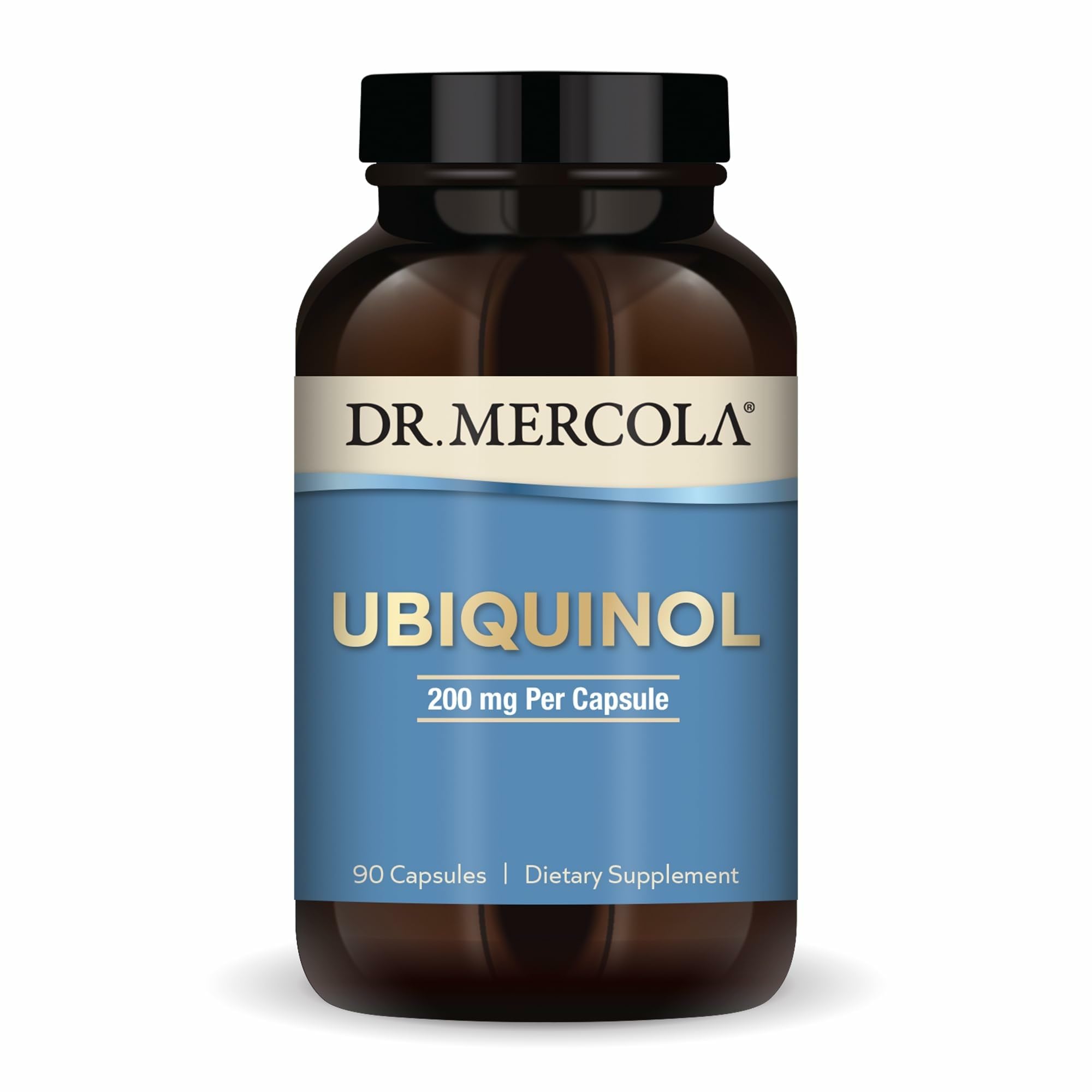 Dr. Mercola Ubiquinol 200 mg bottle front for energy support