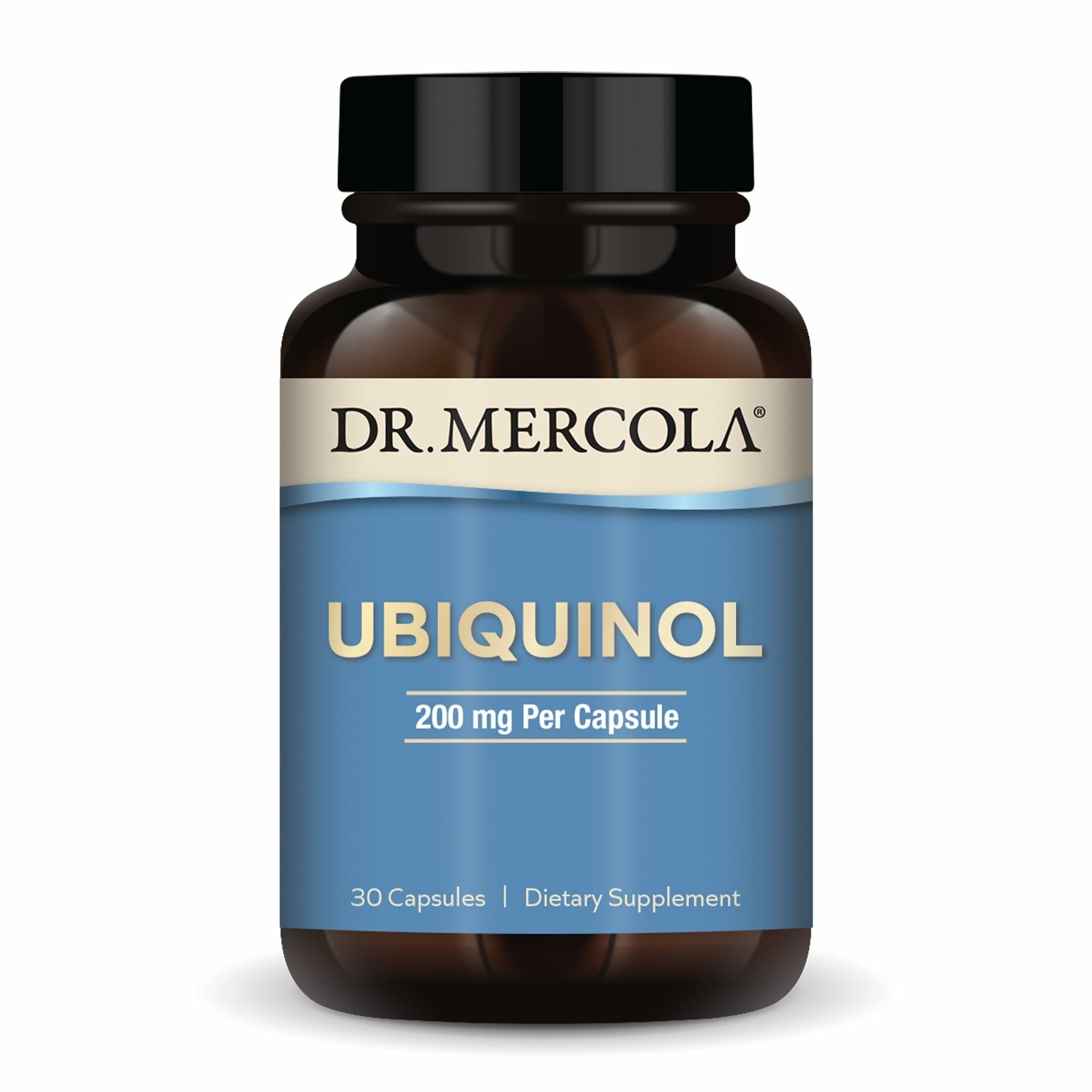 Dr. Mercola Ubiquinol 200 mg bottle for daily energy support