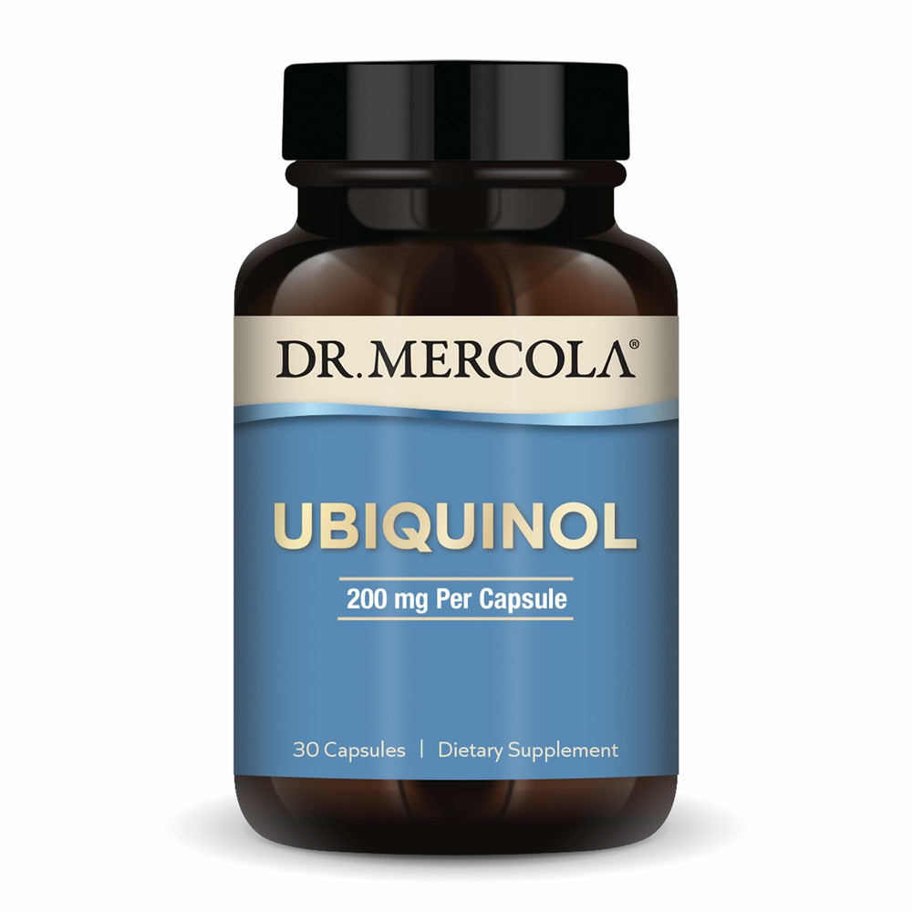 Dr. Mercola Ubiquinol 200 mg bottle for daily energy support