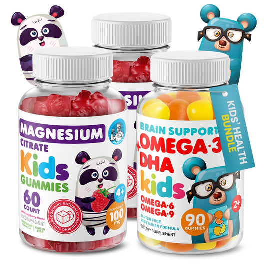 DR. MORITZ Calm Magnesium Gumm ies for Kids bottle promoting calm after school.