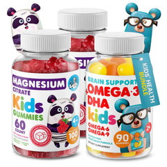 DR. MORITZ Calm Magnesium Gumm ies for Kids bottle promoting calm after school.