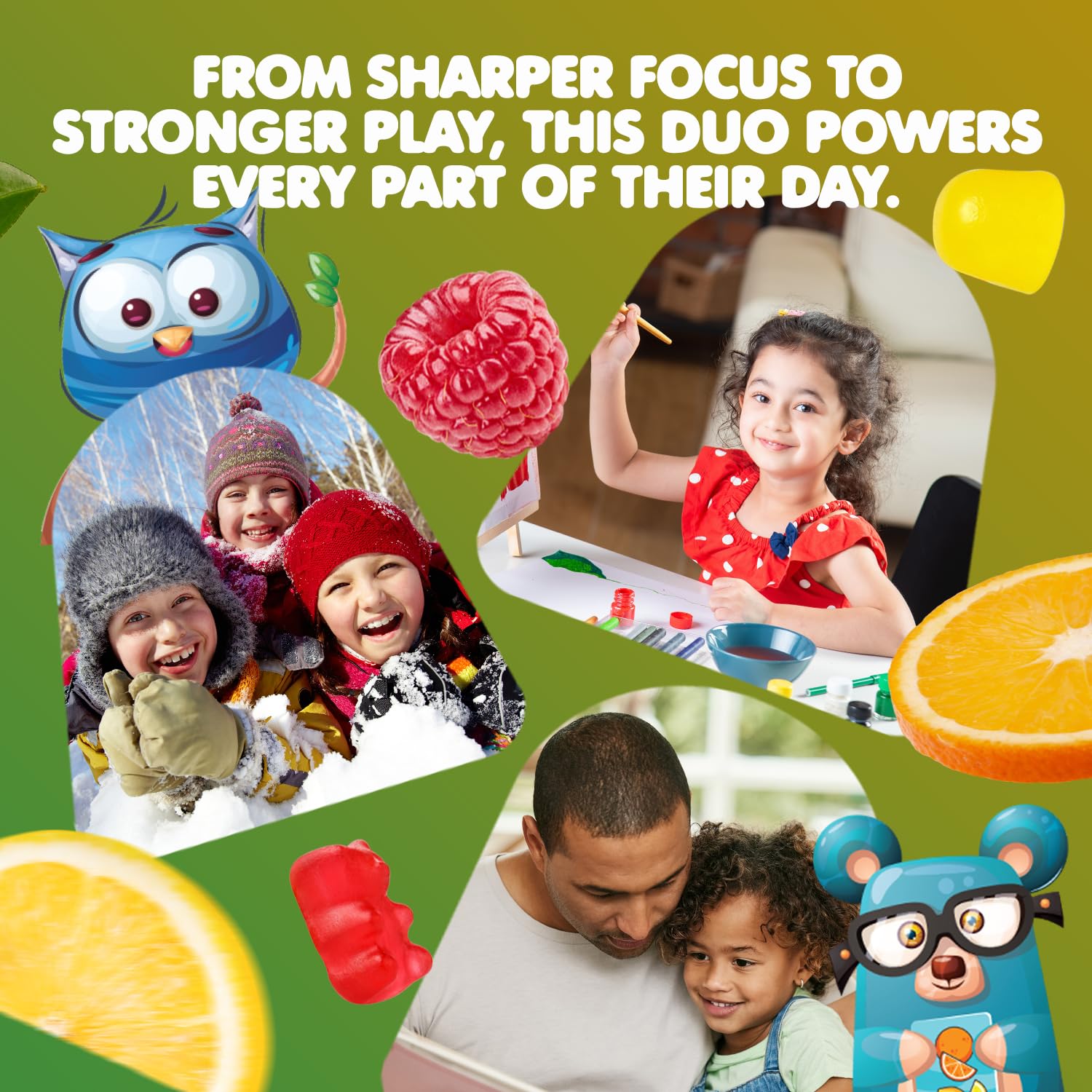 DR. MORITZ Family nutrition infographic shows included products and easy daily routine.