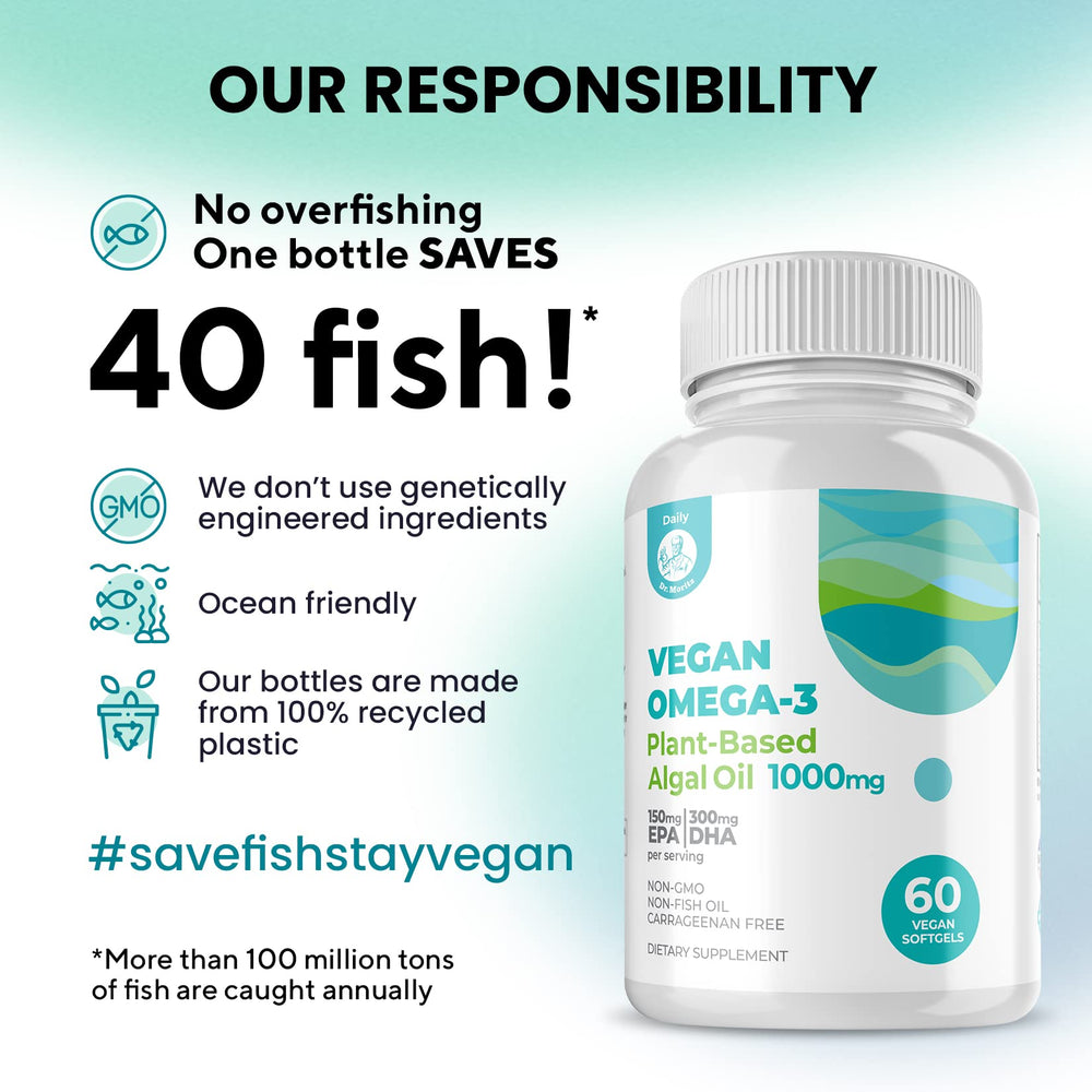 DR. MORITZ ingredients label highlights vegan DHA EPA and purity.