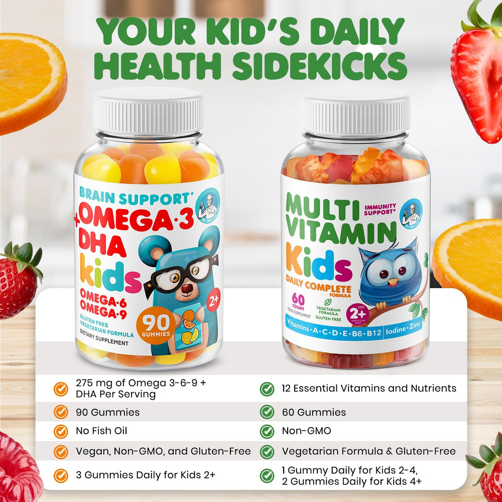 DR. MORITZ Kids Multivitamin Gummies bottle for daily immune and energy support.