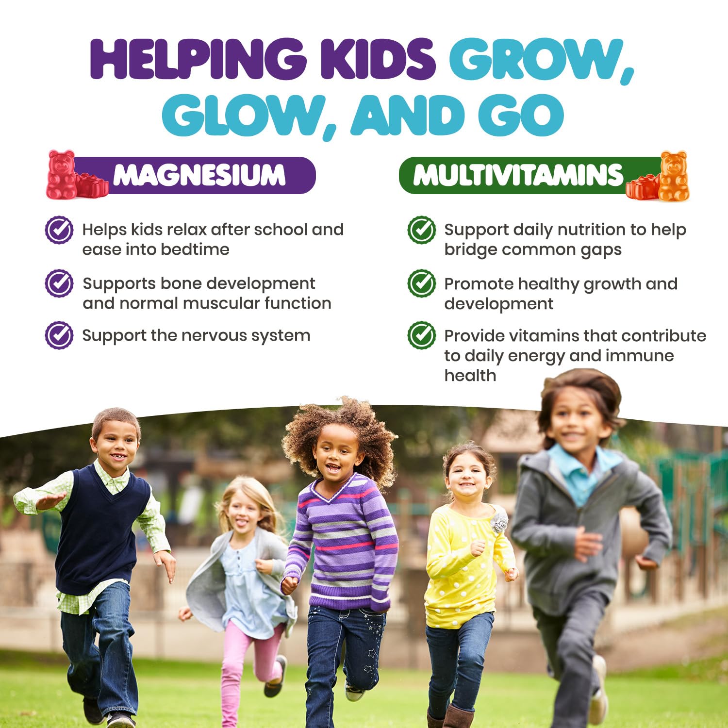 Flavor variety of DR. MORITZ Kids Multivitamin Gummies: cherry, orange, and strawberry.