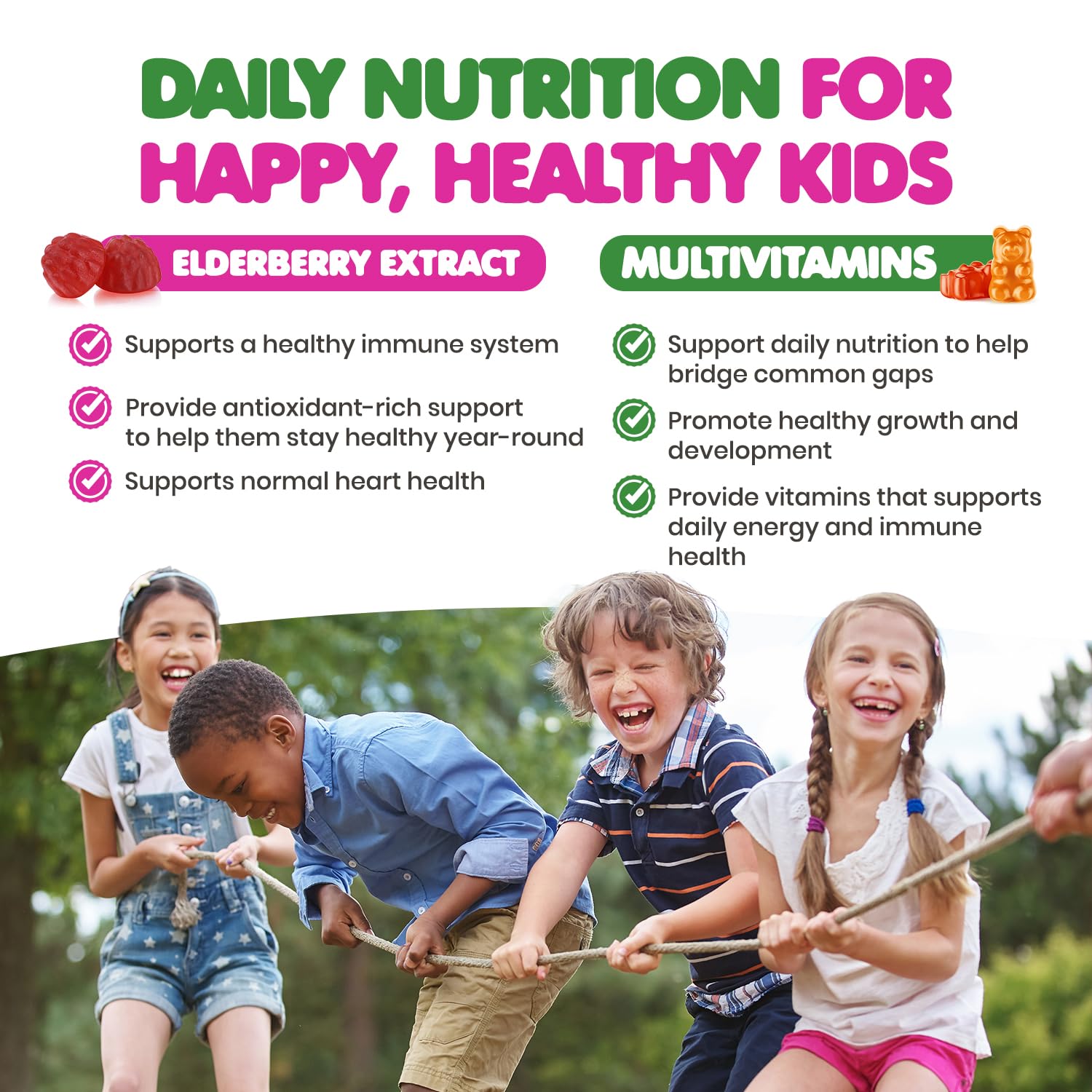 DR. MORITZ kids multivitamin gummies orange cherry strawberry flavors visual
