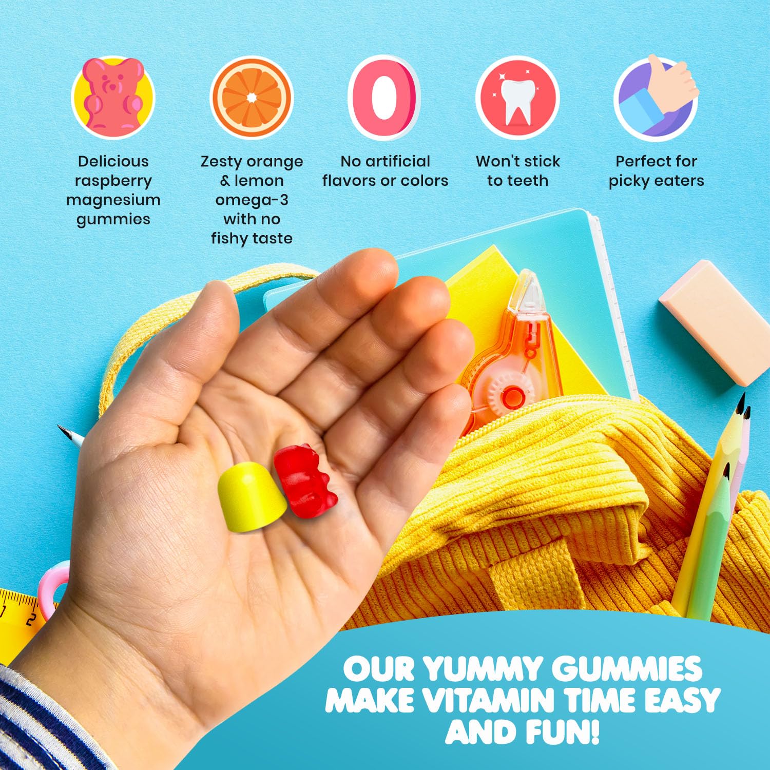 Omega-3 gummies by DR. MORITZ with vitamin C and no fish oil.