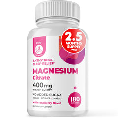 DR. MORITZ magnesium gummies raspberry flavor bottle for an evening routine
