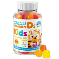 DR. MORITZ vitamin D gummies kids bottle for daily immune support with fruity flavors