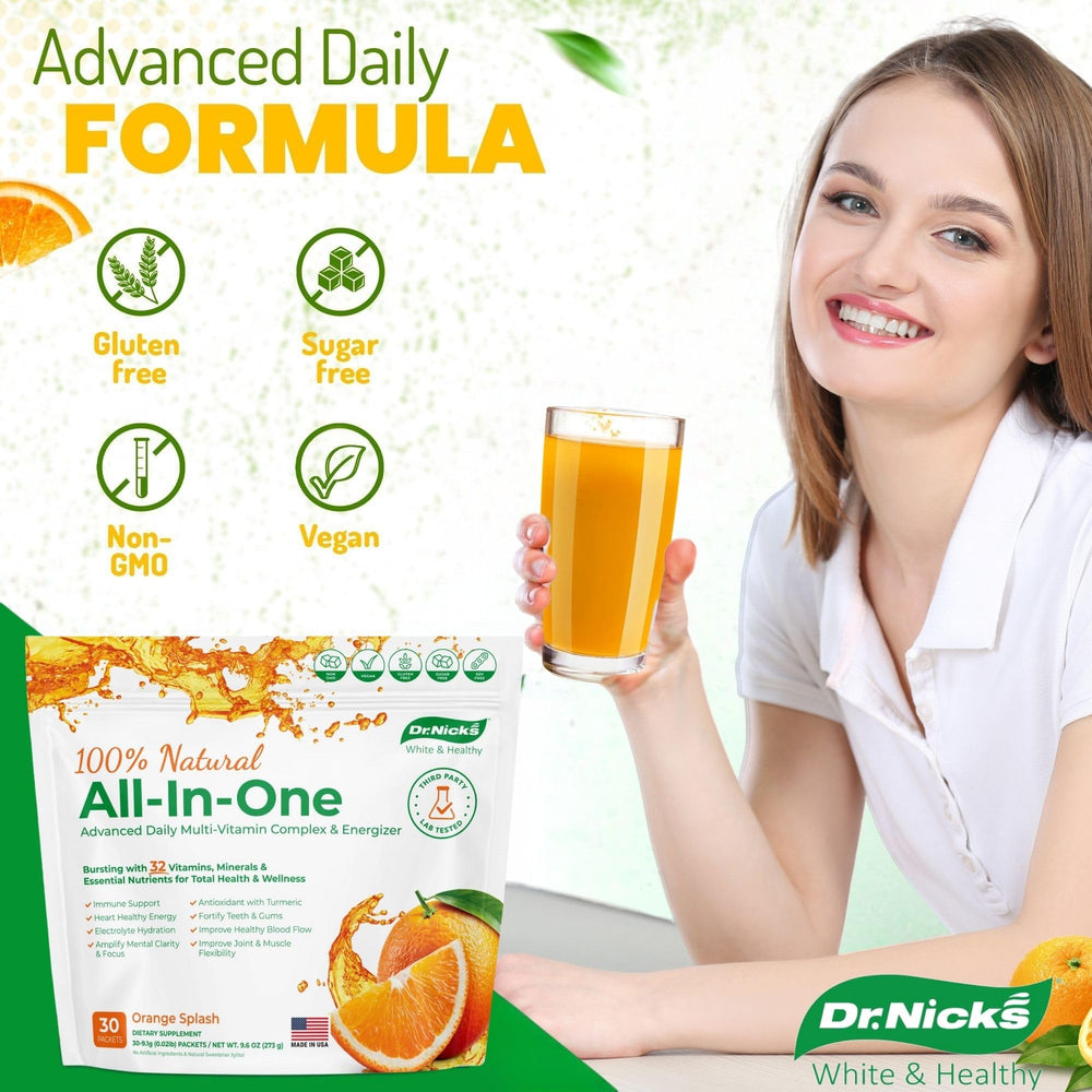 Packaging image shows USA-made, doctor-formulated multivitamin by Dr. Nick's.