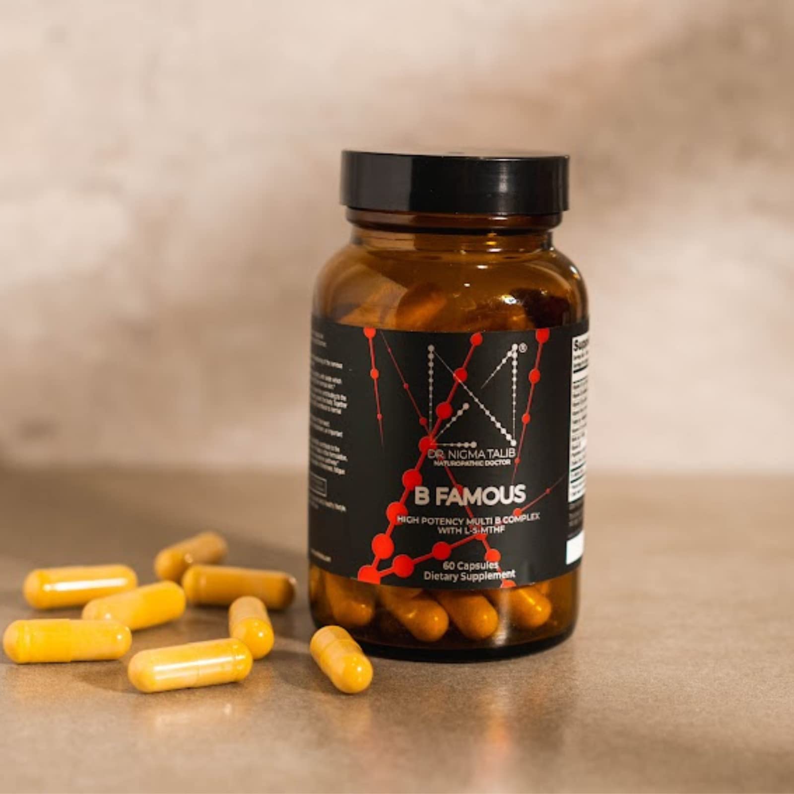 DR. NIGMA B Famous capsules highlighting potential skin glow benefits.