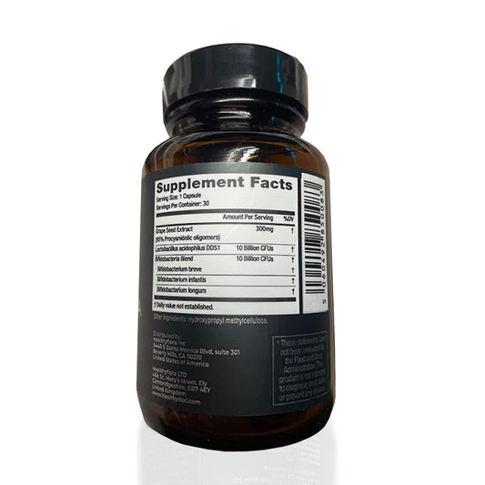 Close-up of DR. NIGMA Healthy Flora capsules for gut-friendly daily use