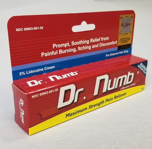 Application of Dr. Numb cream illustrating a thin, non-greasy layer.