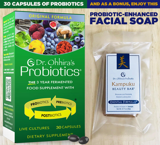 Dr Ohhira's Probiotics 13-strain graphic highlighting diversity.
