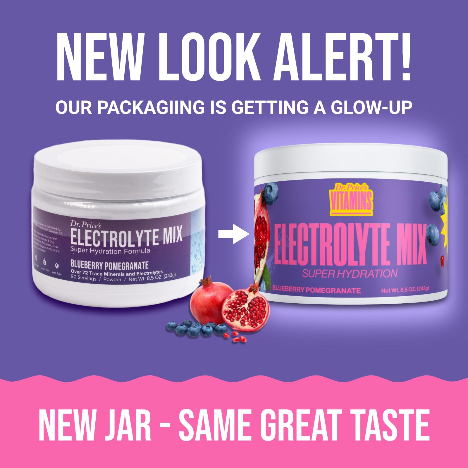 Blueberry pomegranate electrolyte powder being measured for keto-friendly hydration
