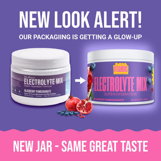 Blueberry pomegranate electrolyte powder being measured for keto-friendly hydration