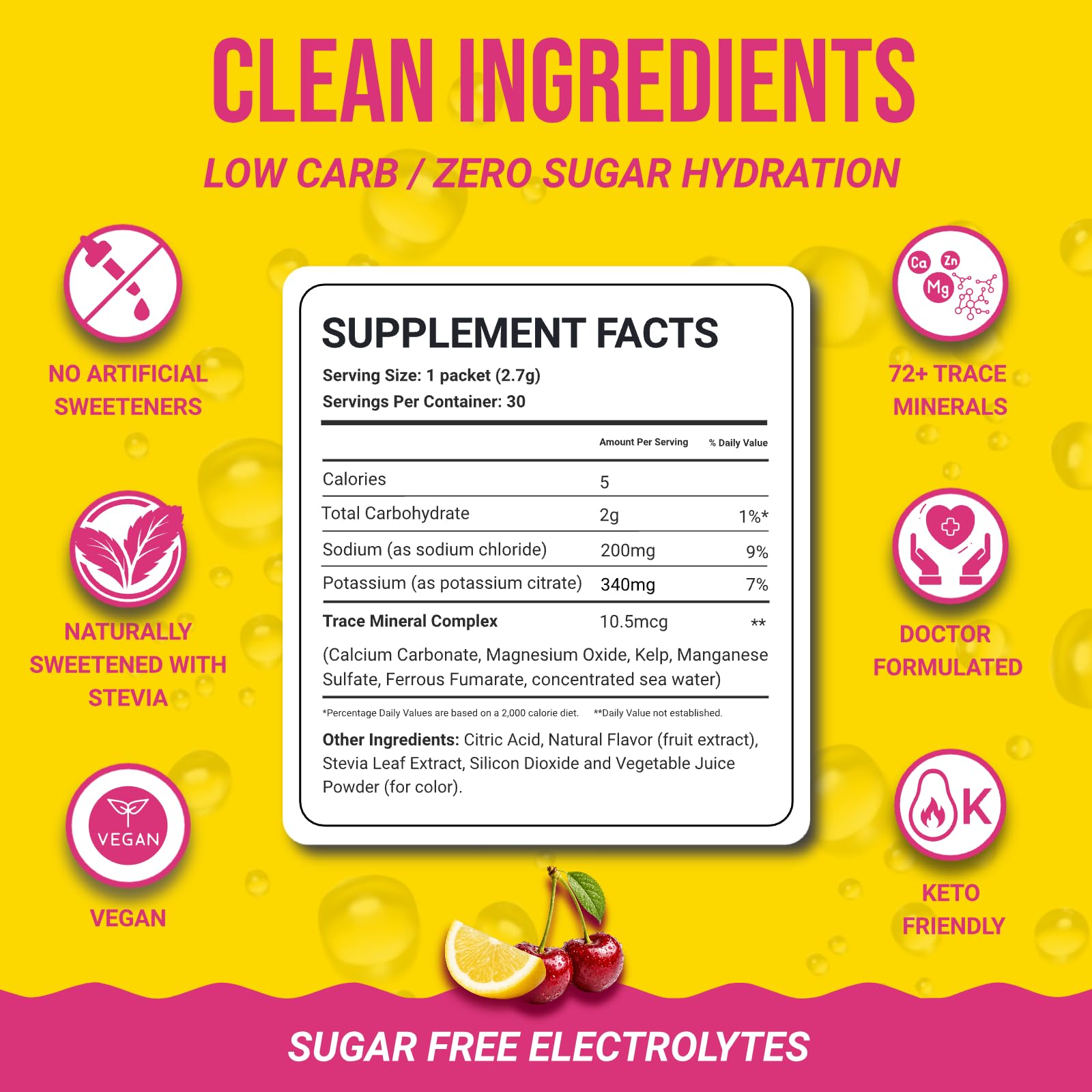 Ingredients panel highlighting minerals and manganese content