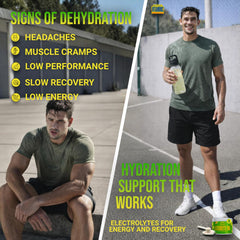 Glass of prepared Dr. Price's Electrolytes Lemon Lime drink