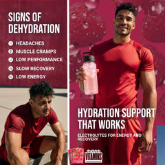 Dr. Price's Raspberry drink glass displaying refreshing, sugar-free hydration.