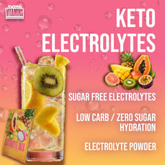 Dr. Price’s Electrolytes Tropical packets ideal for travel or training sessions.