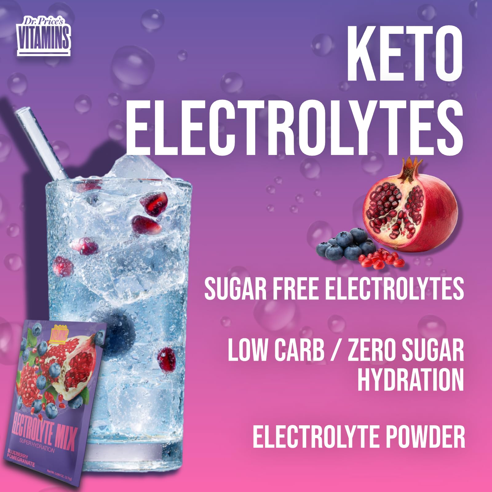 Vegan, non-GMO label visible on Dr. Price's Electrolytes box.