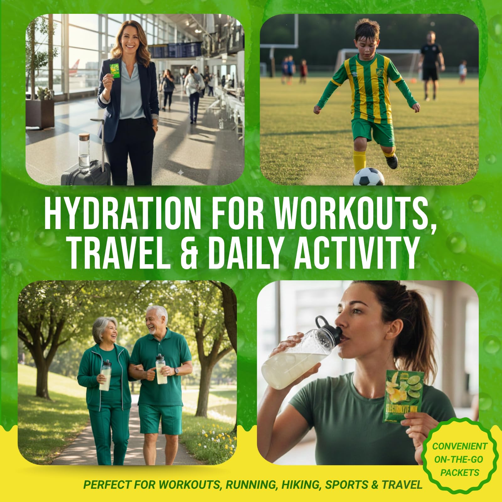 USA-made, doctor-formulated electrolyte mix for daily hydration from Dr. Price's.