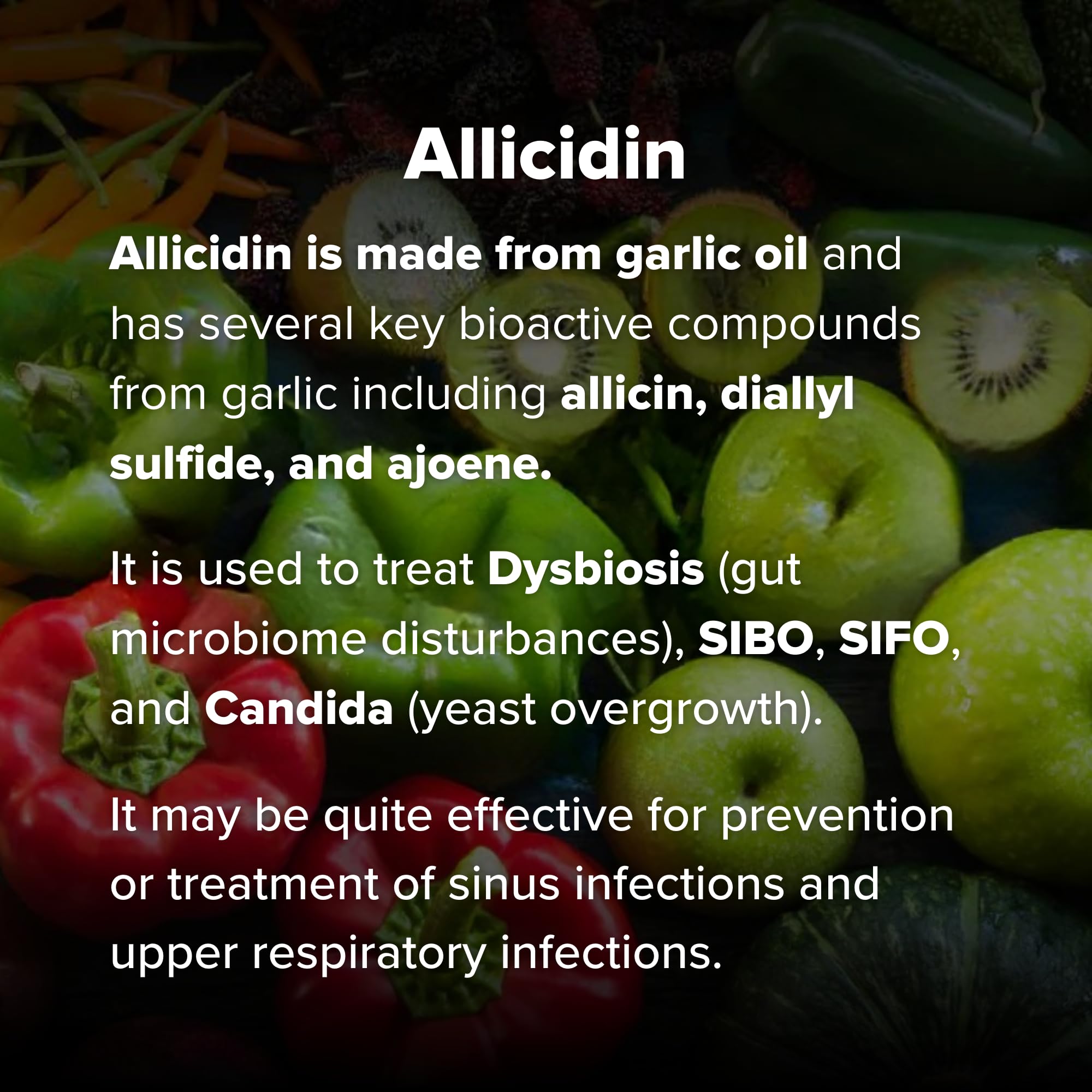 Dr. Rajsree Allicidin gluten-free, dairy-free capsule design for sensitive diets.