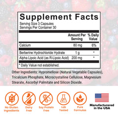 Berberine Pro capsules shown ready to take with water.