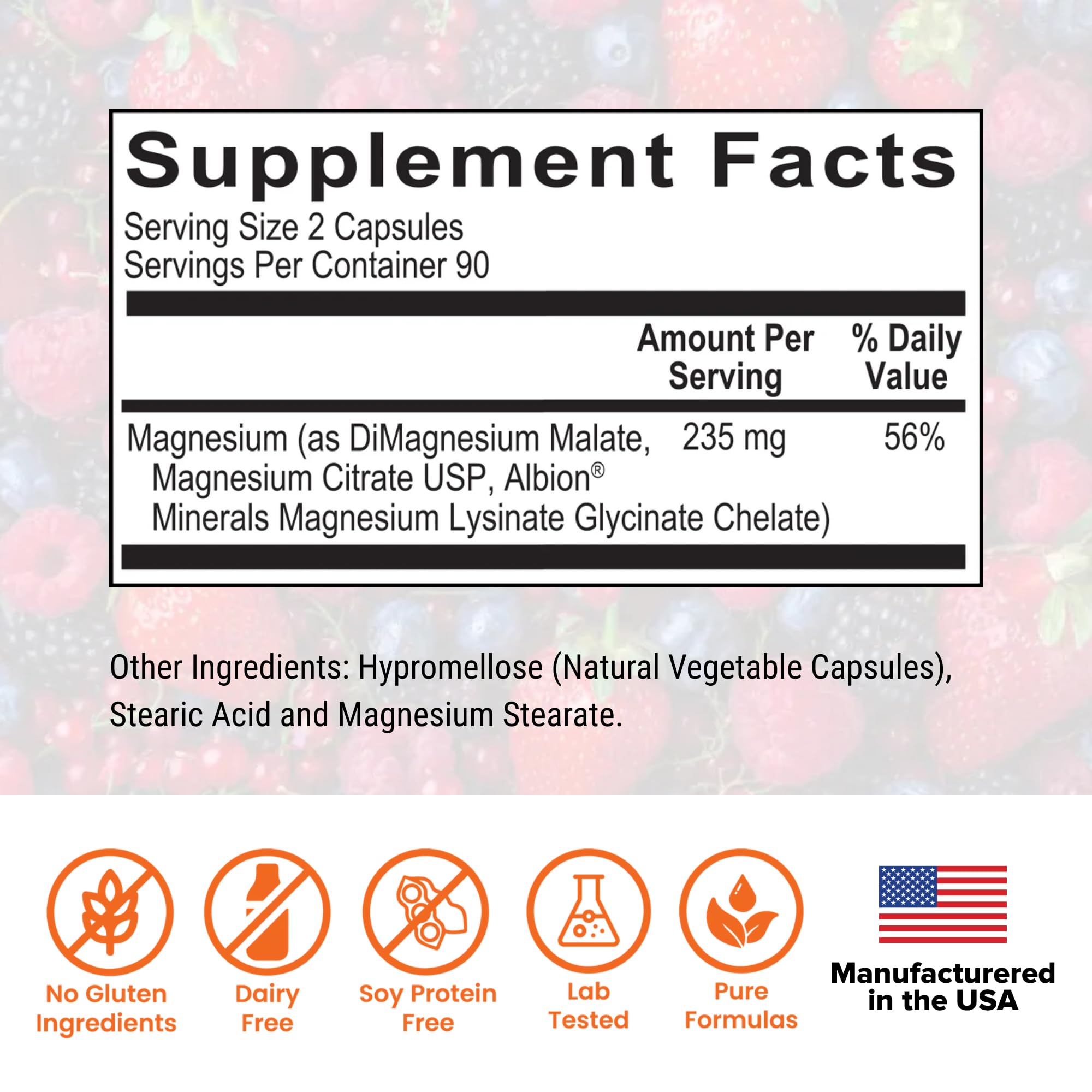 Dr. Rajsree Essential Magnesium capsules closeup shows triple-form absorption potential.