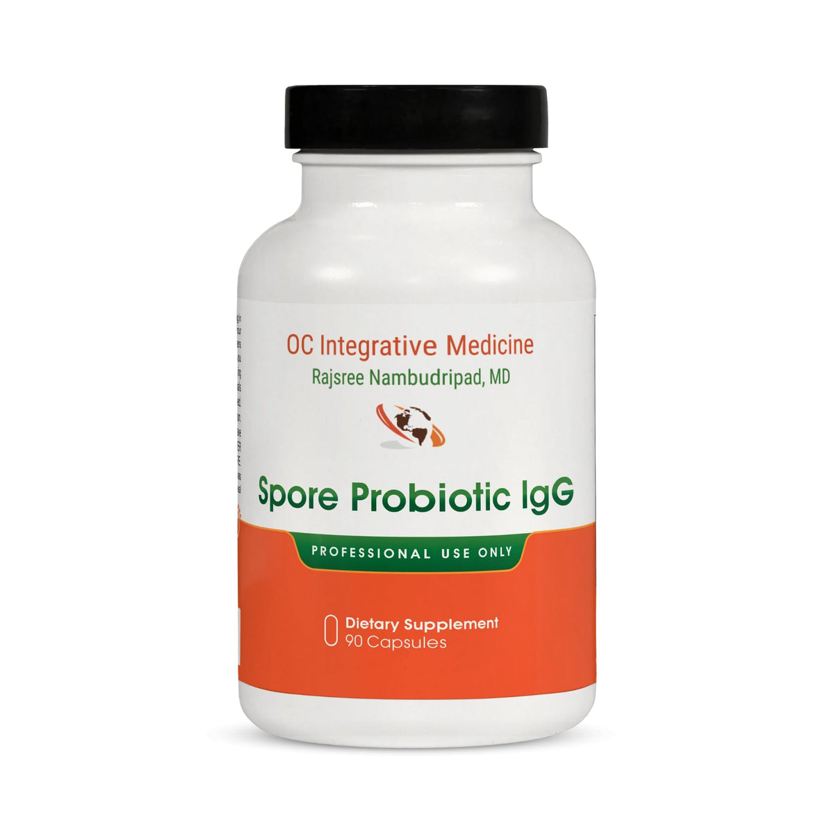 Dr. Rajsree Spore Probiotic IgG bottle for daily digestive balance.
