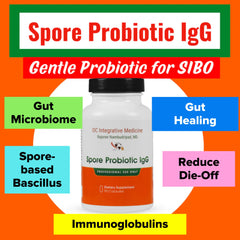 Packaging illustrates convenient, shelf-stable probiotic use.